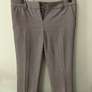 Express Checkered Straight Leg Ankle Suit Pant